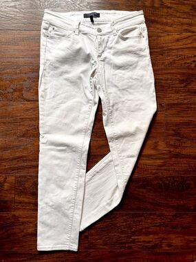 Ann Taylor White Ankle Crop Slim Jeans 2